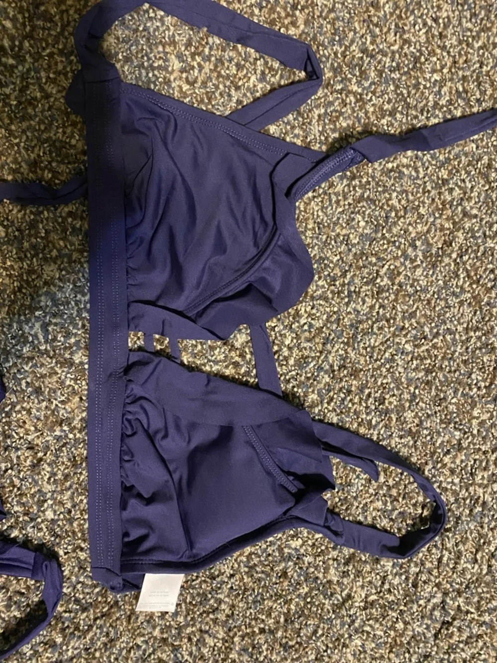 3-Piece Navy Swim Wear - Skirt, Tankini & Bikini Top, used, Kona Sol Women’s M - Picture 2 of 7